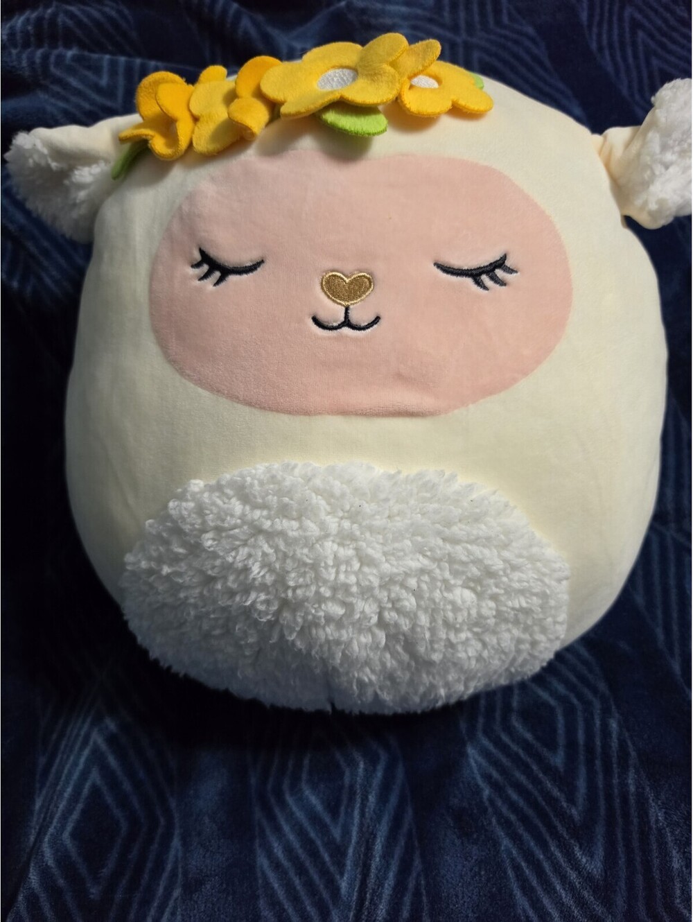 Squishmallow Sophie The Lamb 12" Yellow Flower Crown Plush Easter NWT Kellytoy